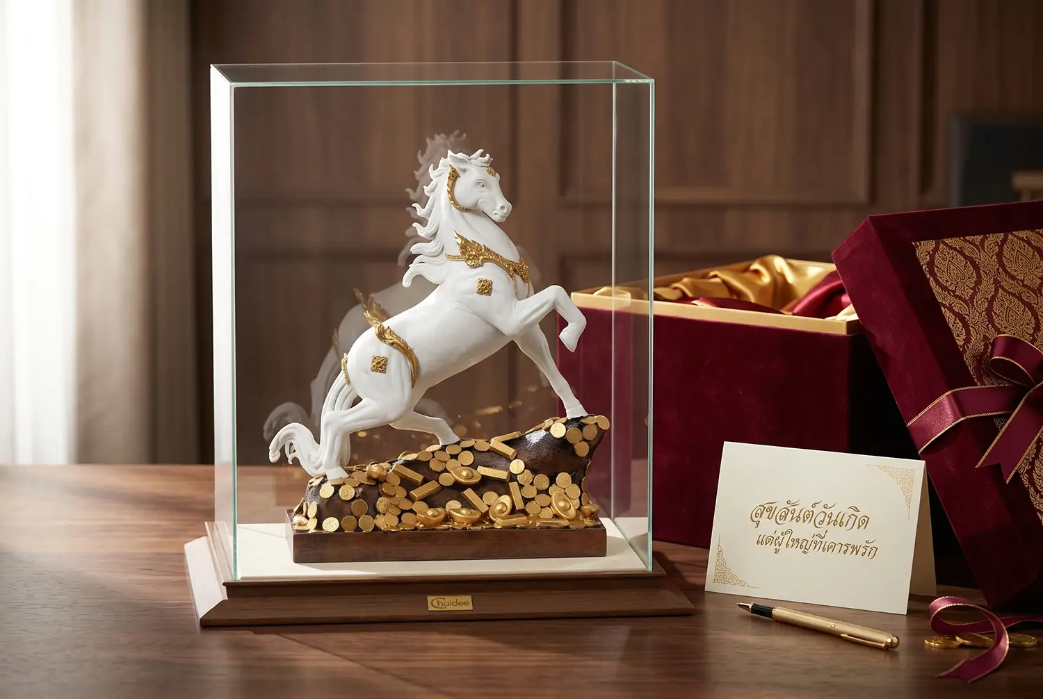 ของขวัญวันเกิดผู้ใหญ่พร้อมการ์ดอวยพรและบรรจุภัณฑ์สุภาพ