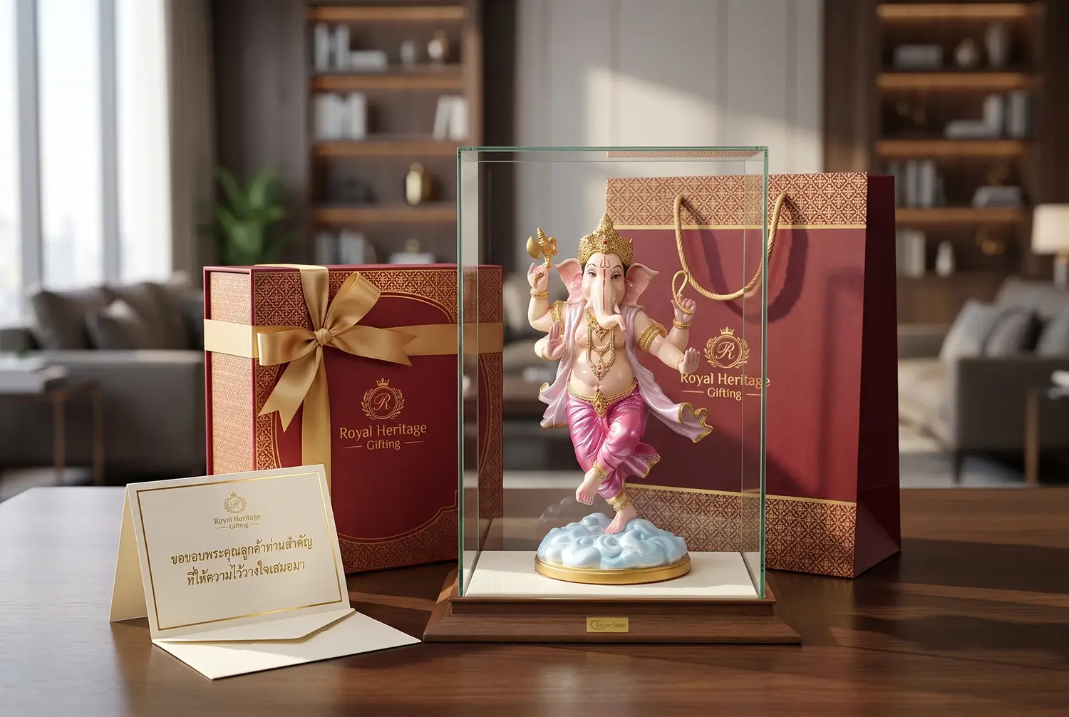 ของขวัญให้ลูกค้าพร้อมการ์ดขอบคุณและแพ็กเกจจิ้งองค์กร